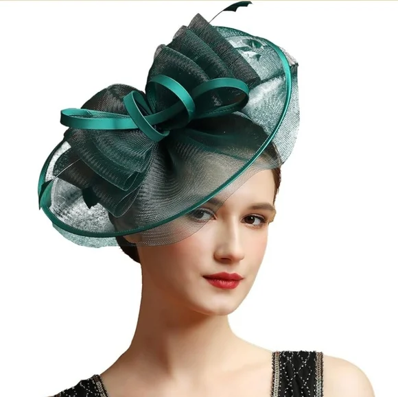 NEW! Beautiful Green Kentucky Derby Hat - Picture 3 of 4